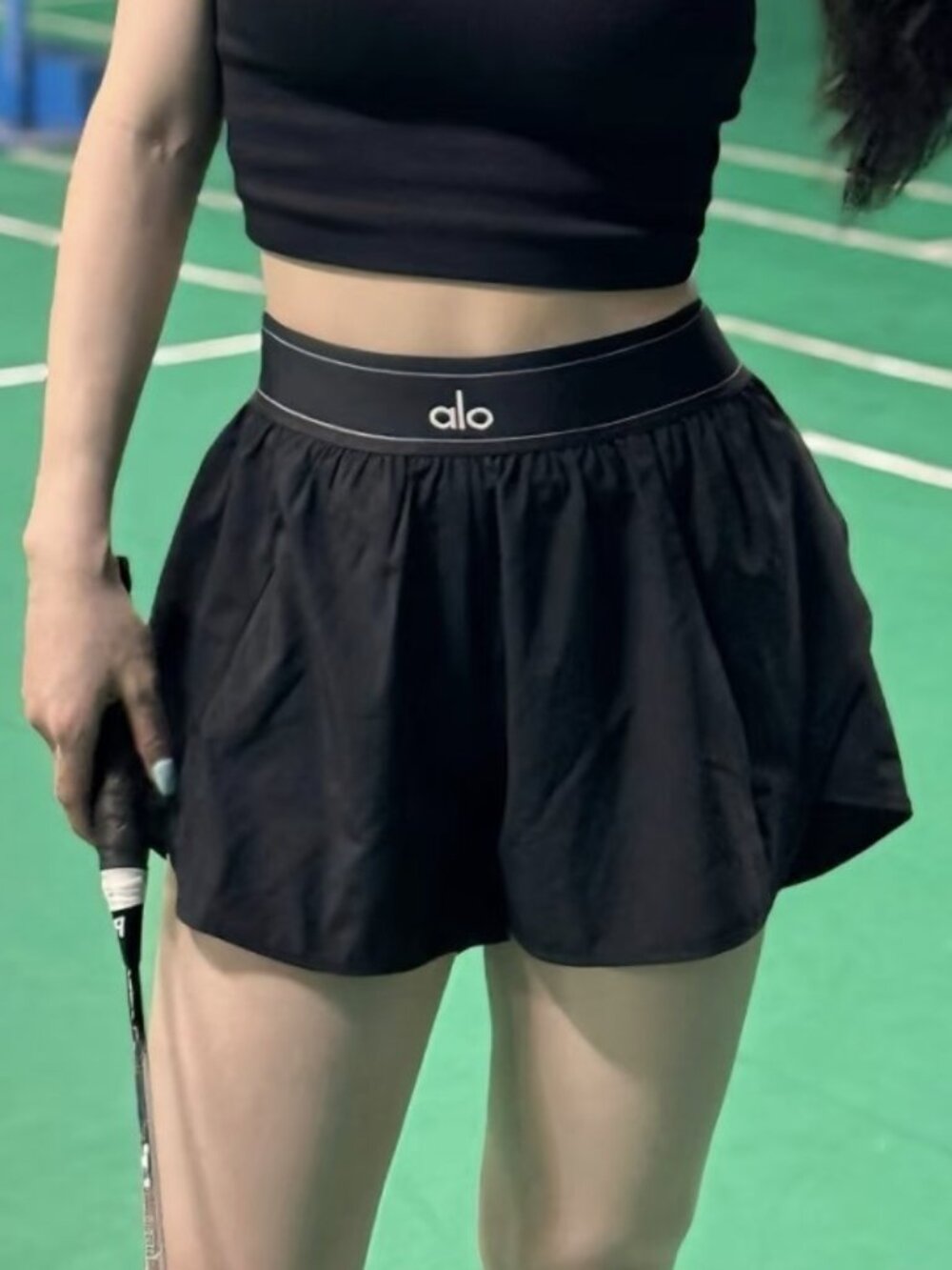 Alo Yoga  Match Point Black Shorts - Elevated Athleisure Look💕🏸